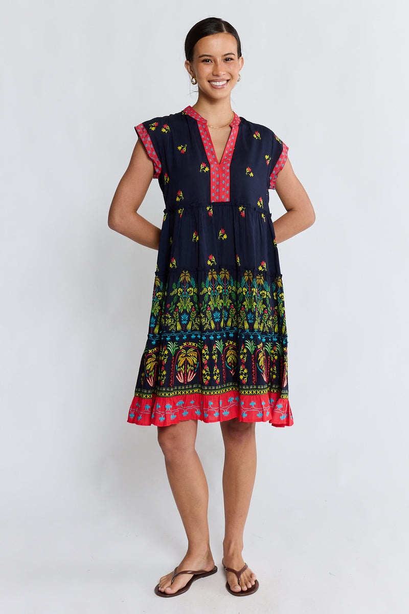 Lula Life EMMA Tier Dress in Ebony