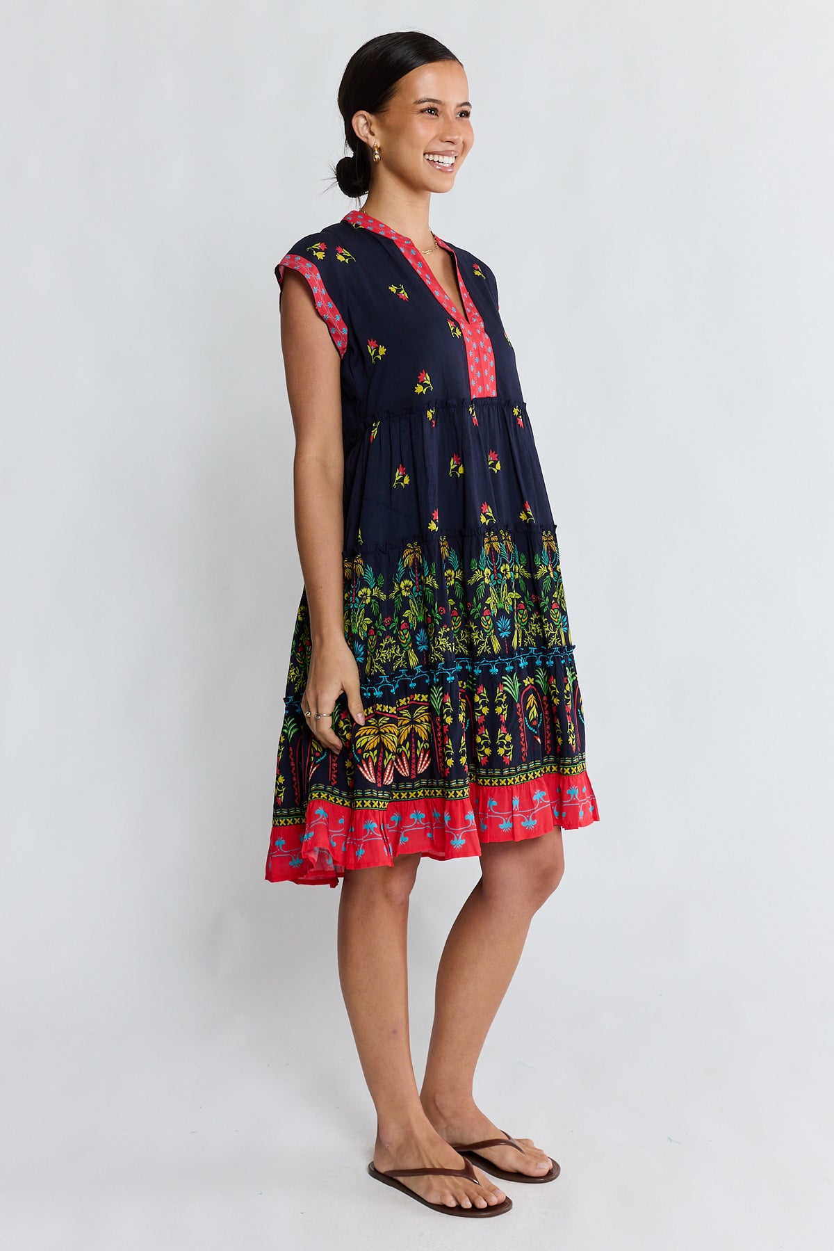 Lula Life EMMA Tier Dress in Ebony