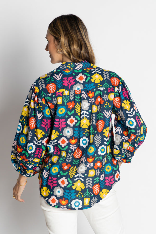 Lula Life KALINA Shirt in Navy