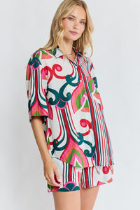Lula Life SADIE Shirt in Melon