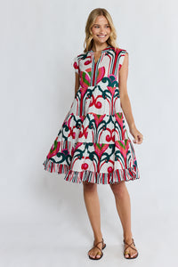 Lula Life SADIE Tier Dress in Melon