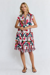 Lula Life SADIE Tier Dress in Melon