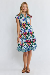 Lula Life SADIE Tier Dress in Ocean