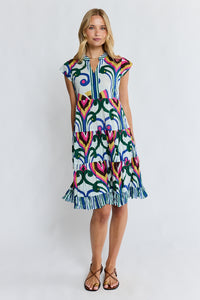Lula Life SADIE Tier Dress in Ocean