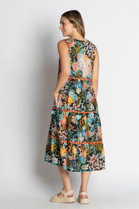 Lula Life YARA Tiered Midi in Black