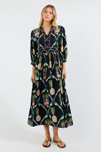 Lula Soul BEAUMONT Midi Dress in Navy