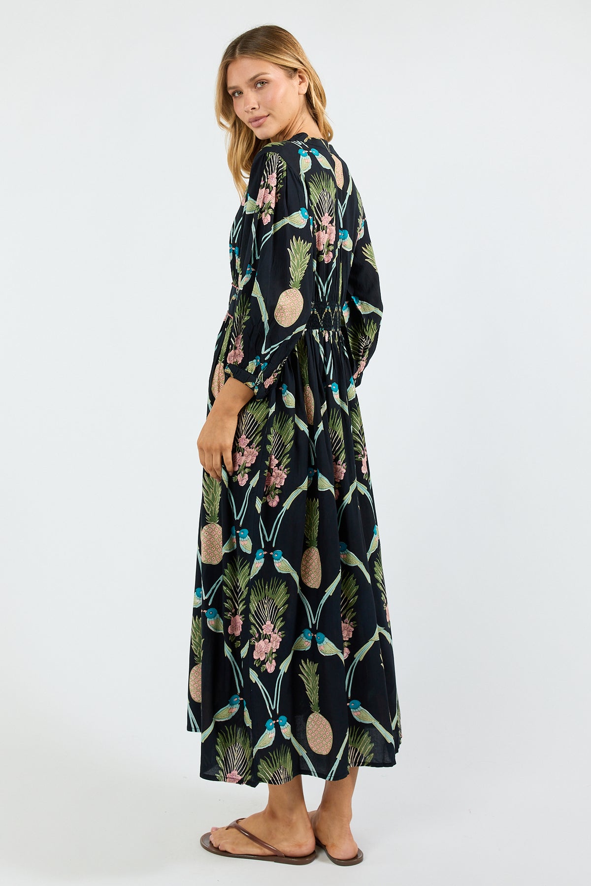 Lula Soul BEAUMONT Midi Dress in Navy