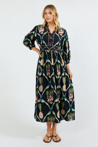 Lula Soul BEAUMONT Midi Dress in Navy