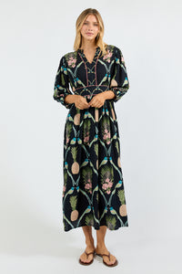 Lula Soul BEAUMONT Midi Dress in Navy