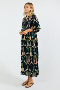Lula Soul BEAUMONT Midi Dress in Navy