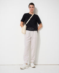 Marco Polo Mesh Panelled Tee in Black