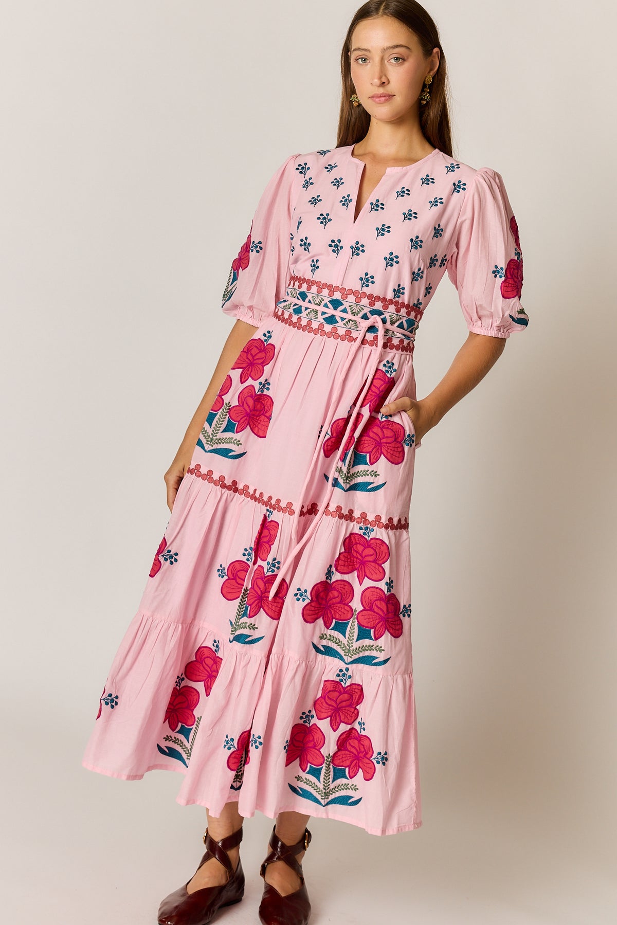 Ruby Ya Ya ALCARAZ Maxi Dress in Pink