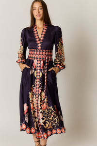 Ruby Ya Ya GAZTE Maxi Dress in Deep Purple