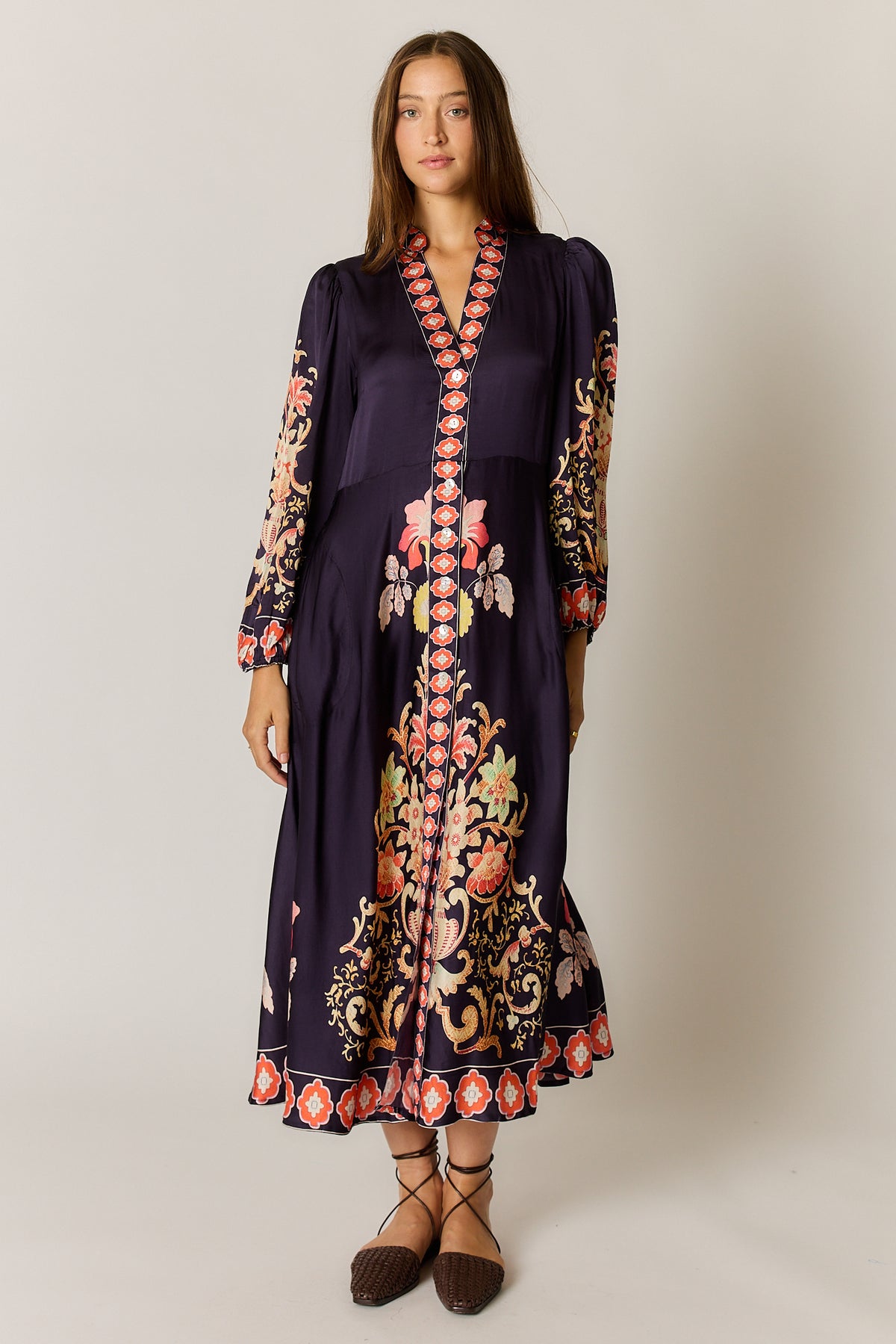 Ruby Ya Ya GAZTE Maxi Dress in Deep Purple