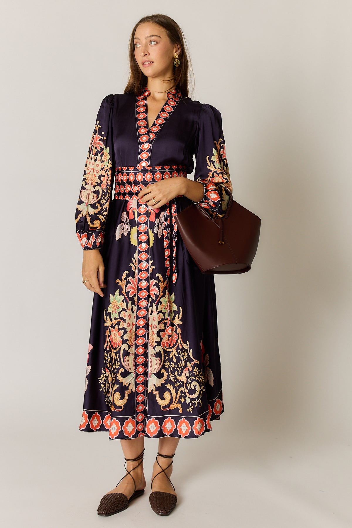 Ruby Ya Ya GAZTE Maxi Dress in Deep Purple