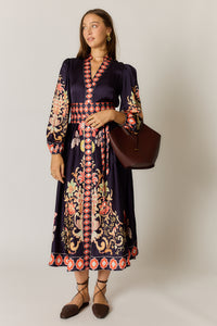 Ruby Ya Ya GAZTE Maxi Dress in Deep Purple