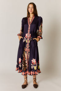Ruby Ya Ya GAZTE Maxi Dress in Deep Purple