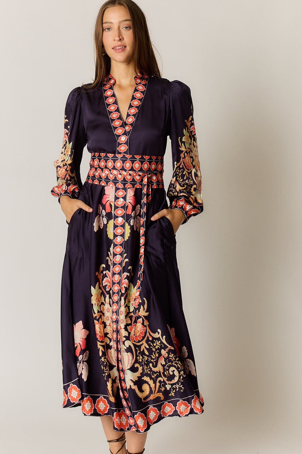 Ruby Ya Ya GAZTE Maxi Dress in Deep Purple