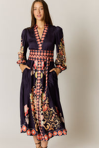 Ruby Ya Ya GAZTE Maxi Dress in Deep Purple