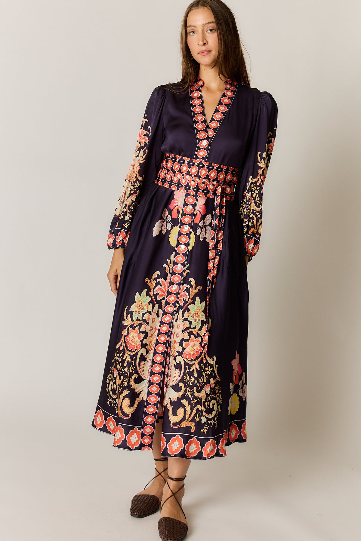 Ruby Ya Ya GAZTE Maxi Dress in Deep Purple