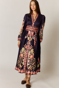 Ruby Ya Ya GAZTE Maxi Dress in Deep Purple