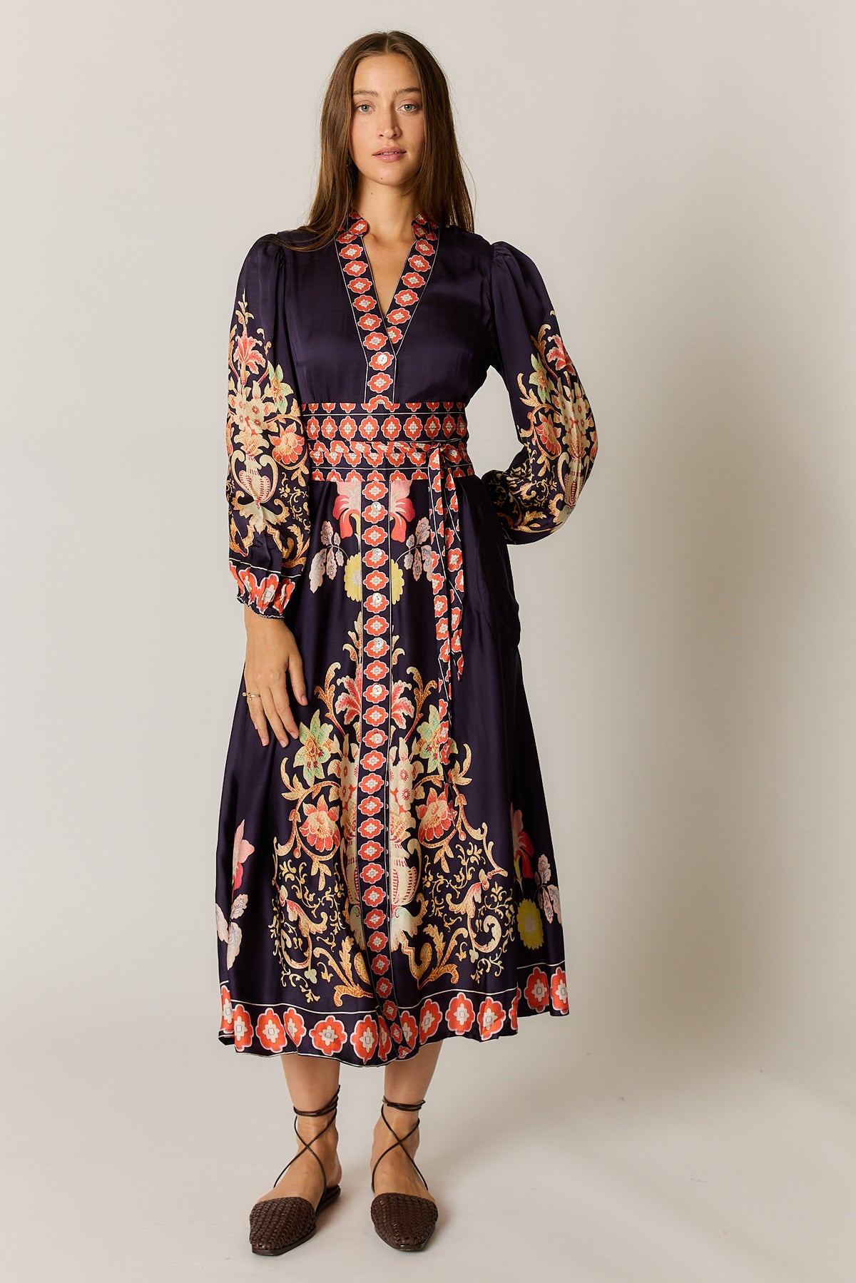 Ruby Ya Ya GAZTE Maxi Dress in Deep Purple