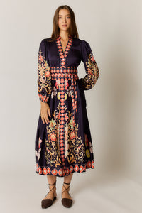 Ruby Ya Ya GAZTE Maxi Dress in Deep Purple