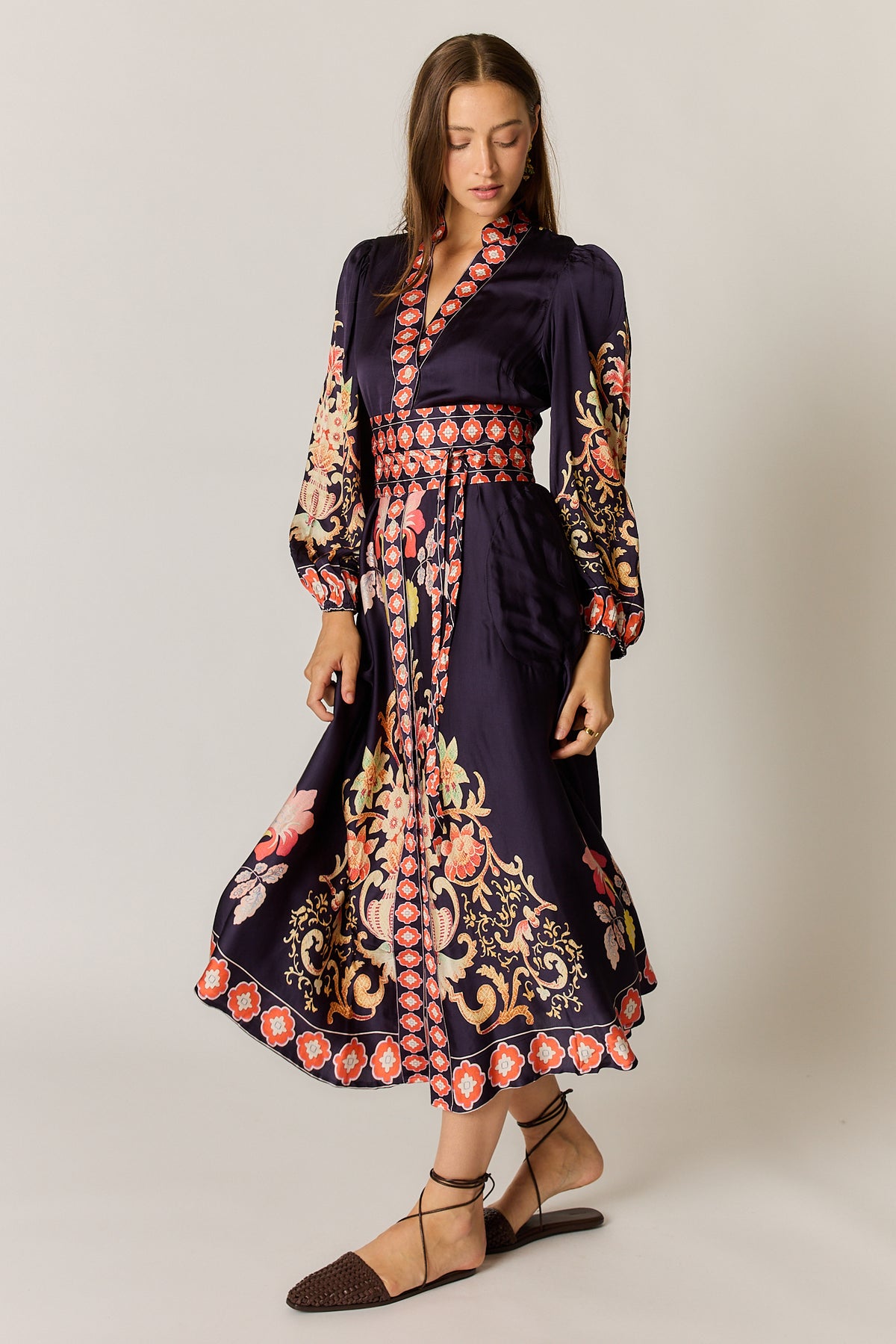 Ruby Ya Ya GAZTE Maxi Dress in Deep Purple