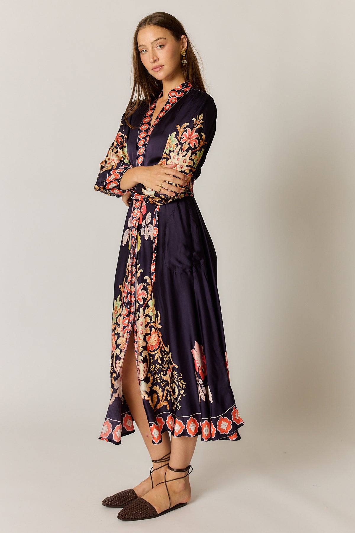 Ruby Ya Ya GAZTE Maxi Dress in Deep Purple