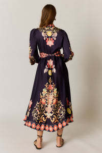 Ruby Ya Ya GAZTE Maxi Dress in Deep Purple