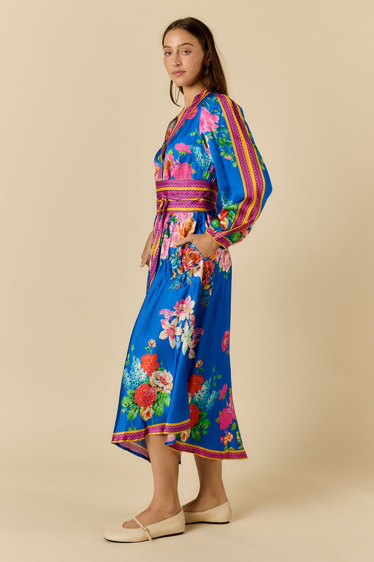 Ruby Ya Ya LIBERTE Maxi Dress in Blue