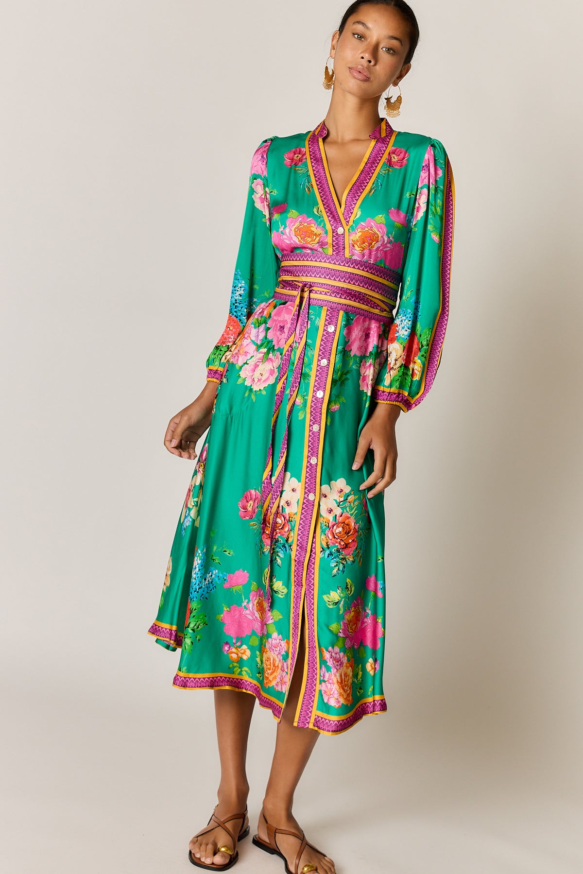 Ruby Ya Ya LIBERTE Maxi Dress in Green