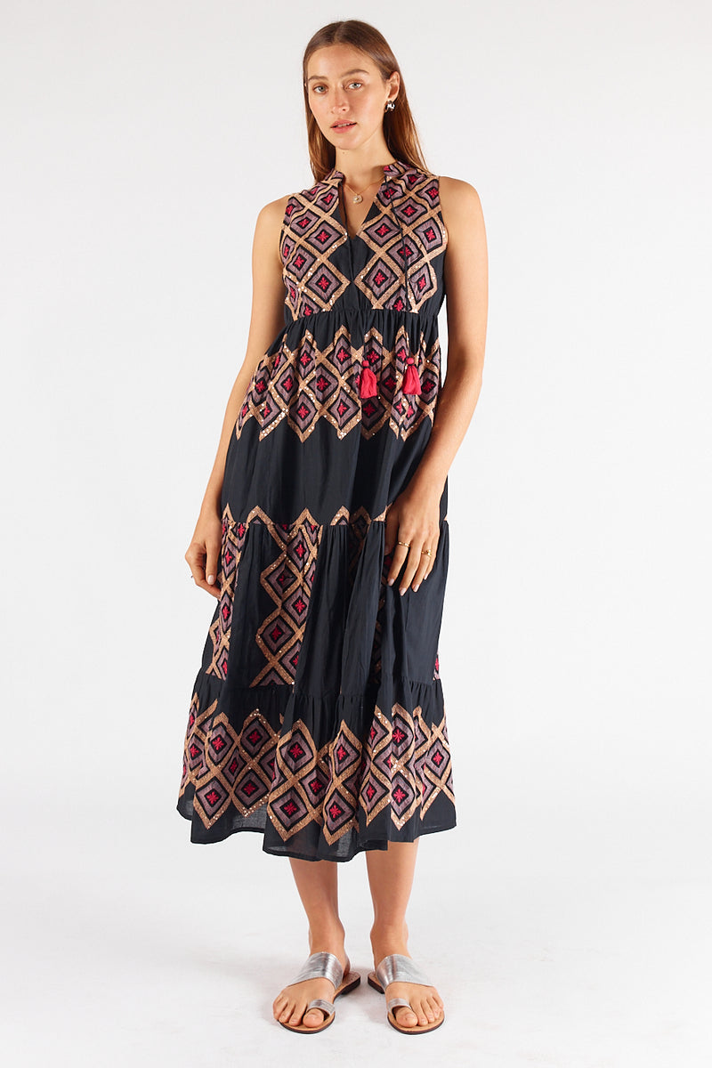 Ruby Ya Ya ST BARTH Maxi in Black