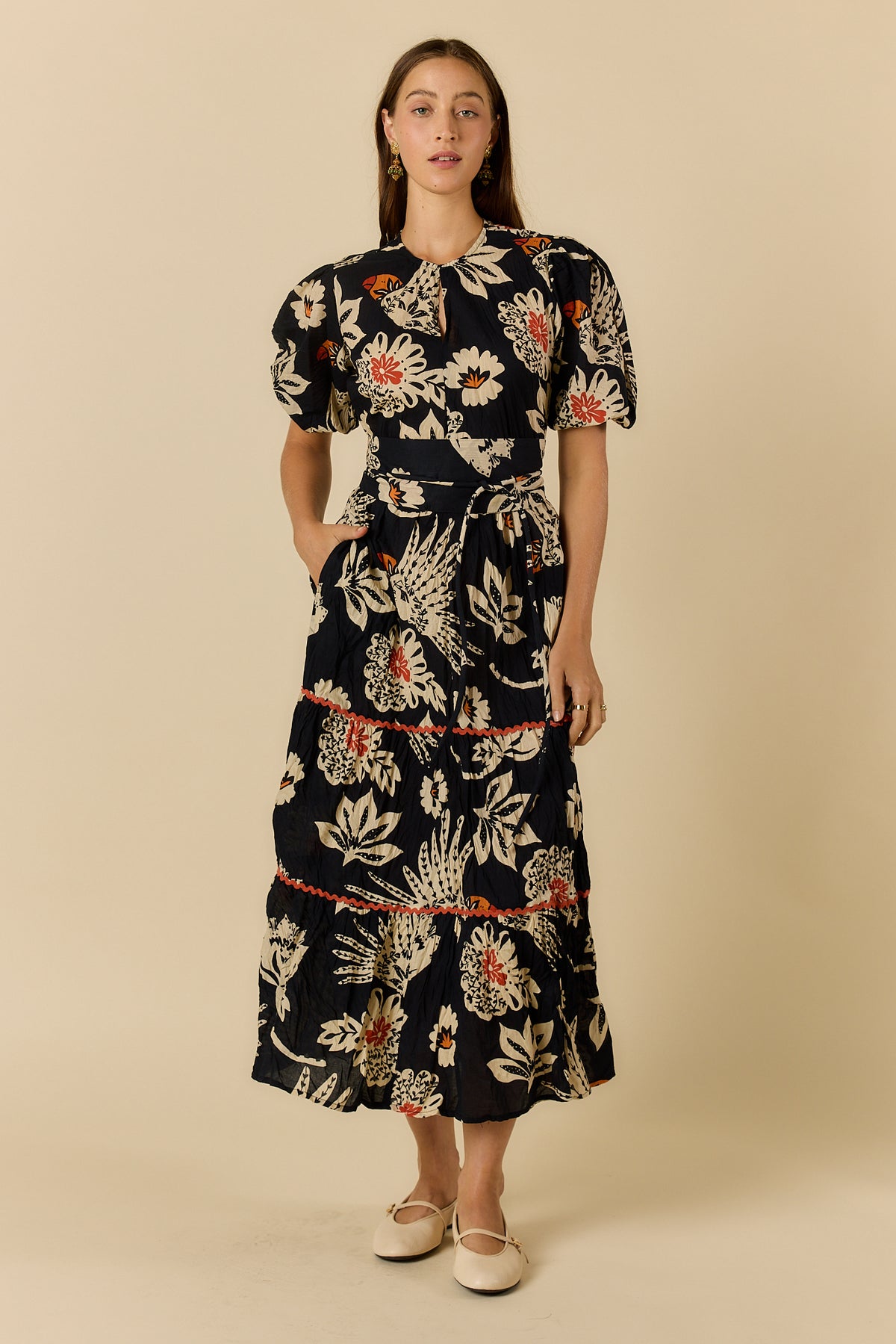 Ruby Ya Ya TUCAN Maxi Dress in Black