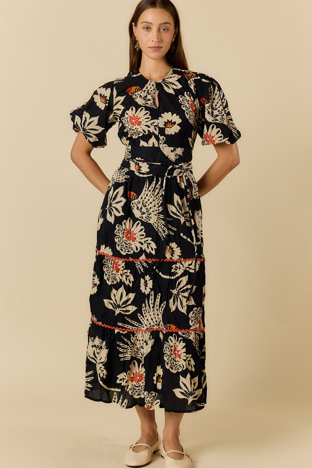 Ruby Ya Ya TUCAN Maxi Dress in Black
