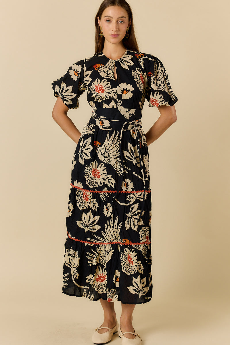 Ruby Ya Ya TUCAN Maxi Dress in Black