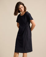 Marco Polo Spliced Dress in Navy