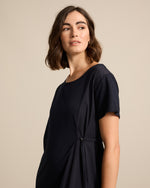 Marco Polo Spliced Dress in Navy