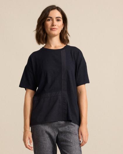 Marco Polo Spliced Tee in Navy