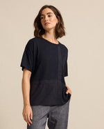 Marco Polo Spliced Tee in Navy