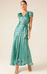 Sacha Drake Siren Sea Maxi Wrap in Aqua Turquoise