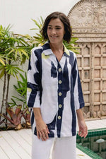 See Saw Elegant Shirt in Navy Lime