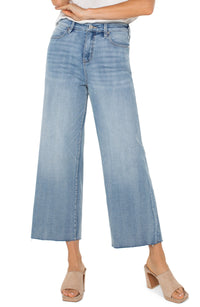 Liverpool Stride Hi Rise Cut Hem Jean in Weir Canyon
