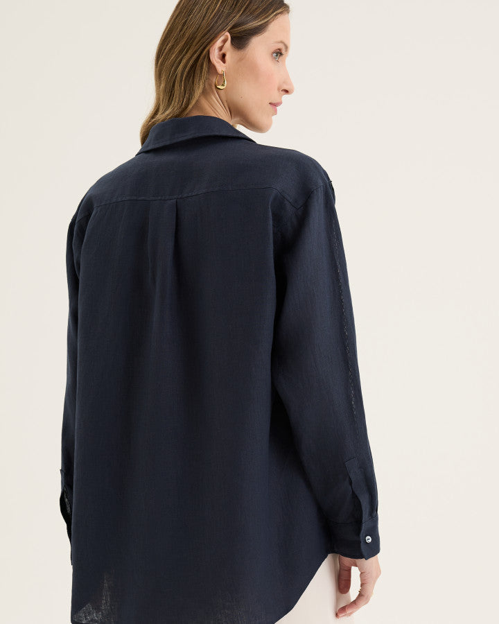 Yarra Trail Tirari Shirt in Navy