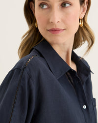 Yarra Trail Tirari Shirt in Navy