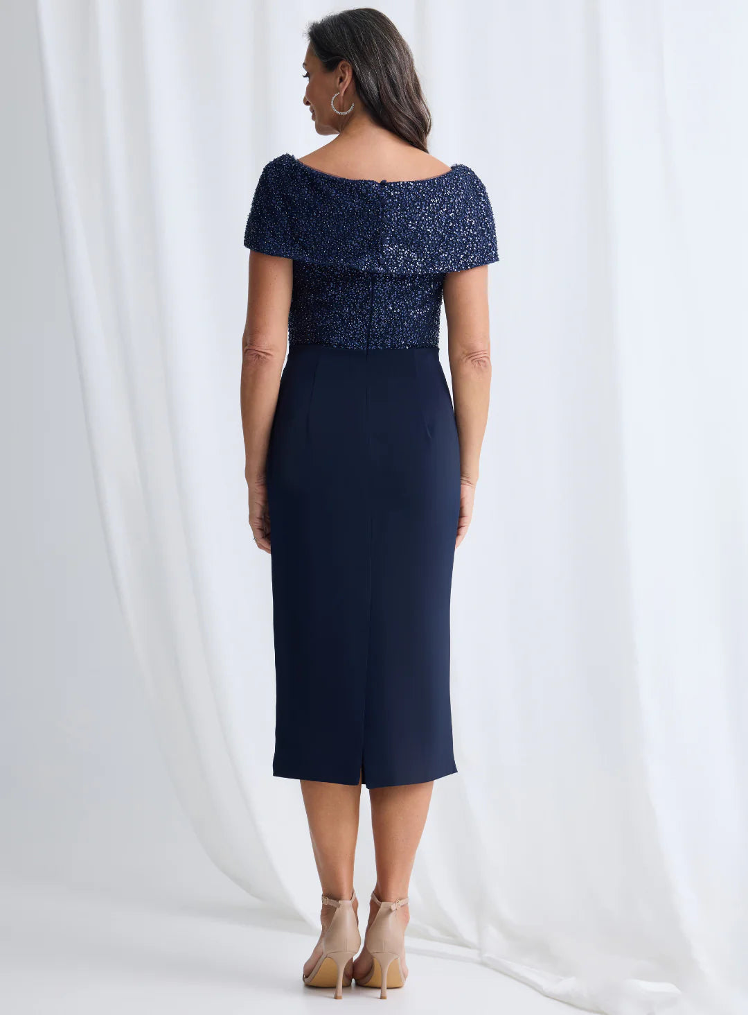 Trellis Lane VERONICA Midi in Navy