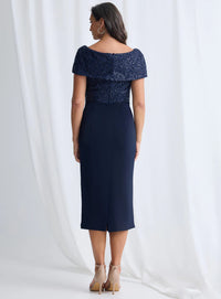 Trellis Lane VERONICA Midi in Navy