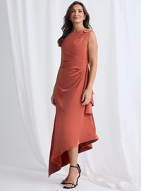 Trellis Lane JUSTINA Dress in Rust