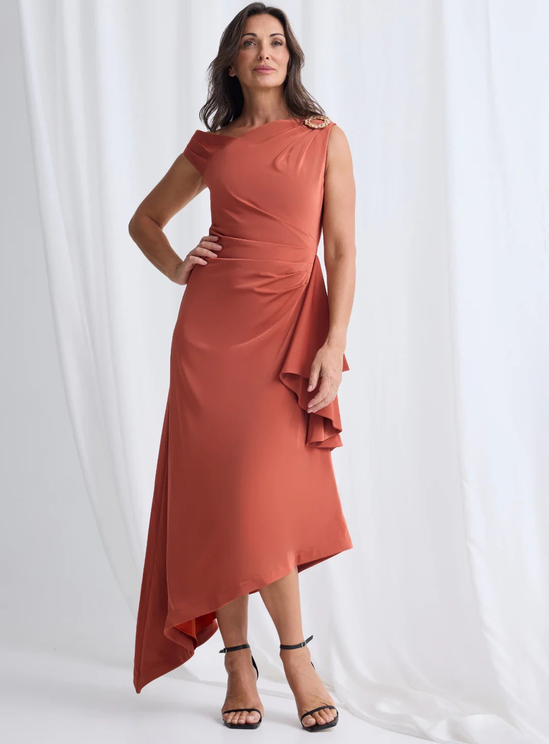 Trellis Lane JUSTINA Dress in Rust