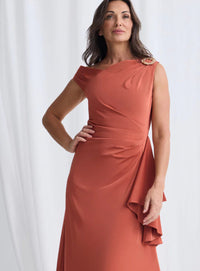 Trellis Lane JUSTINA Dress in Rust